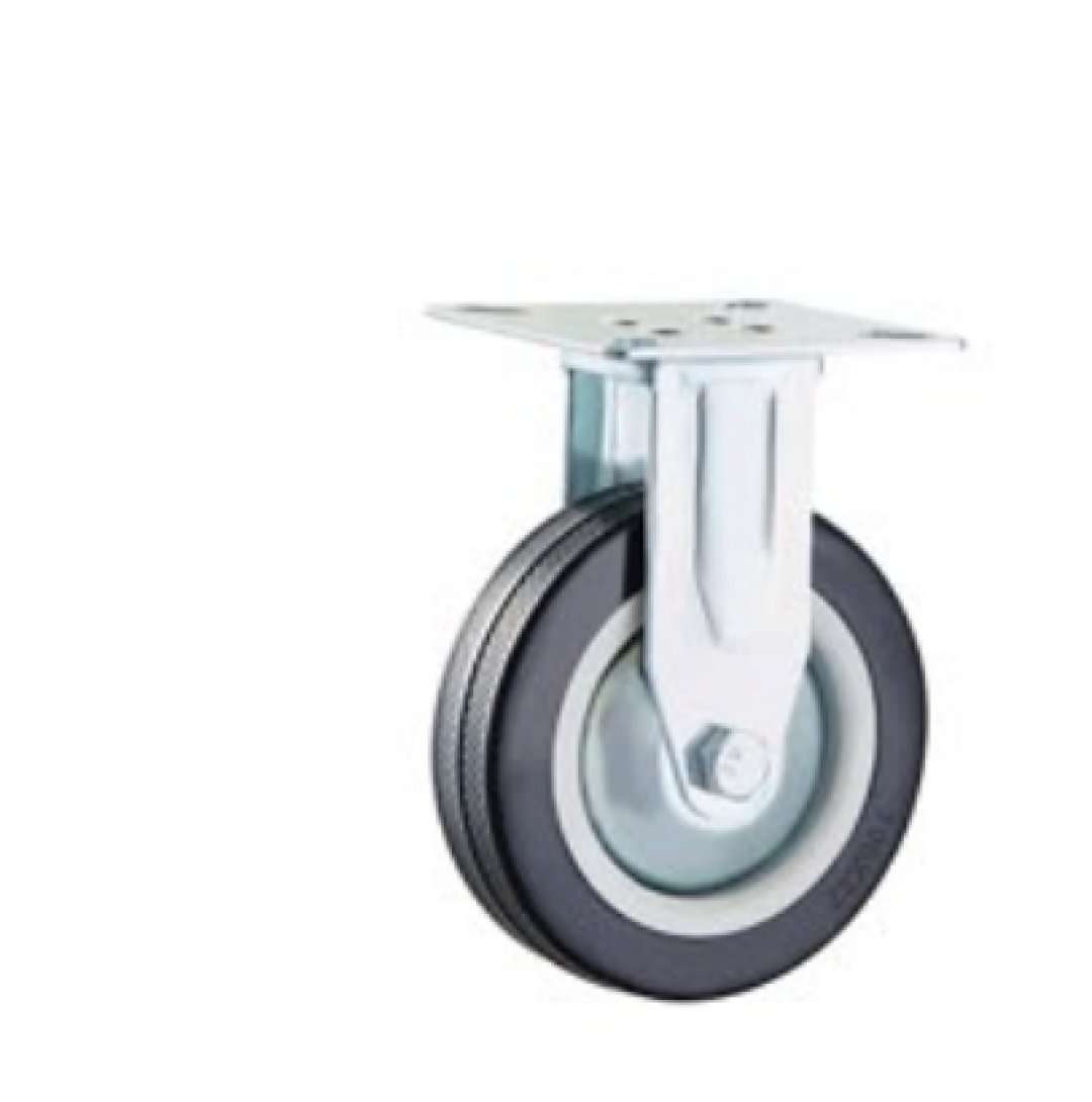 Black  Rubber  Caster, Plain  Bearing 