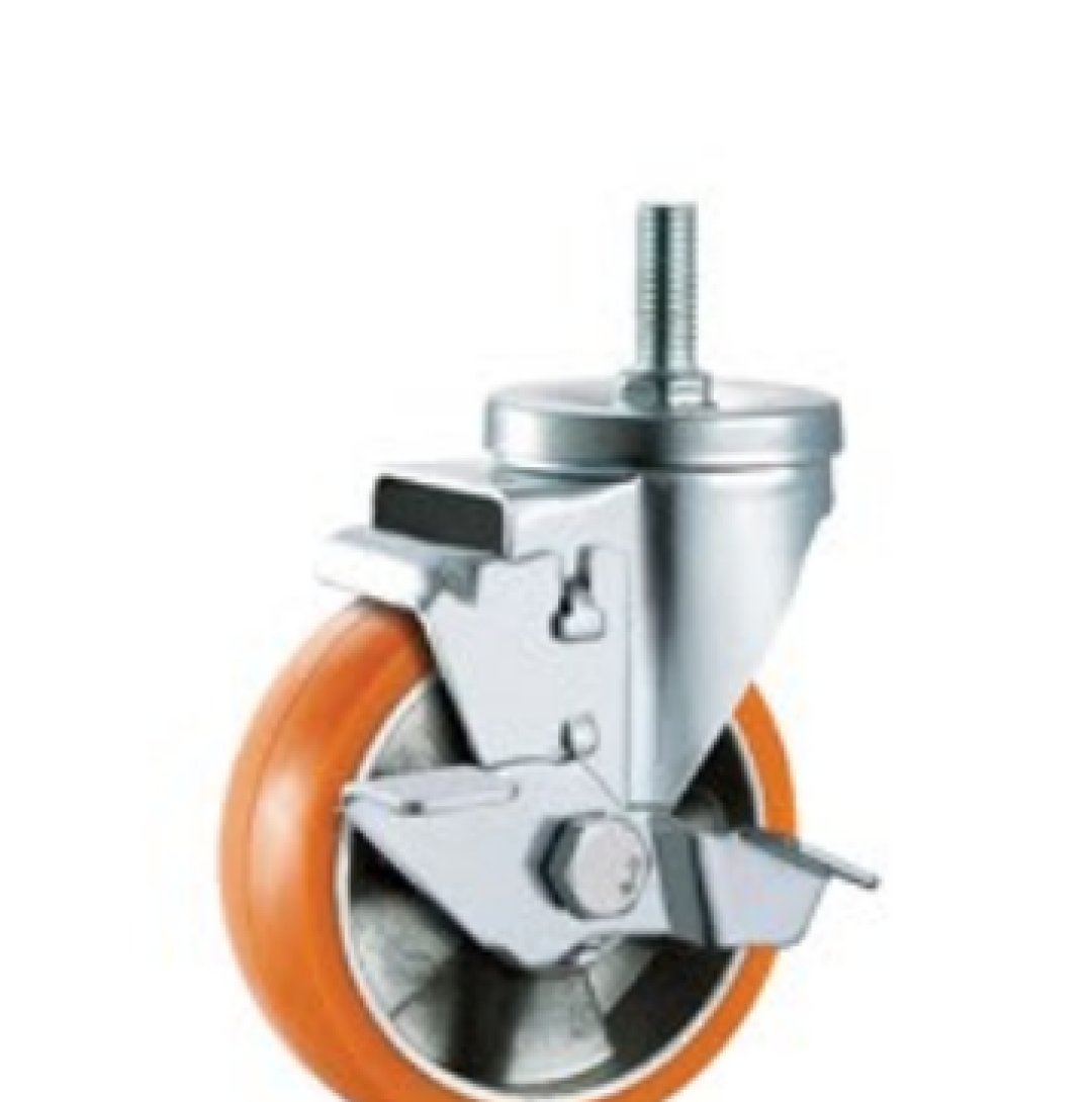 Double BallBearing PU Caster,Alumium Core