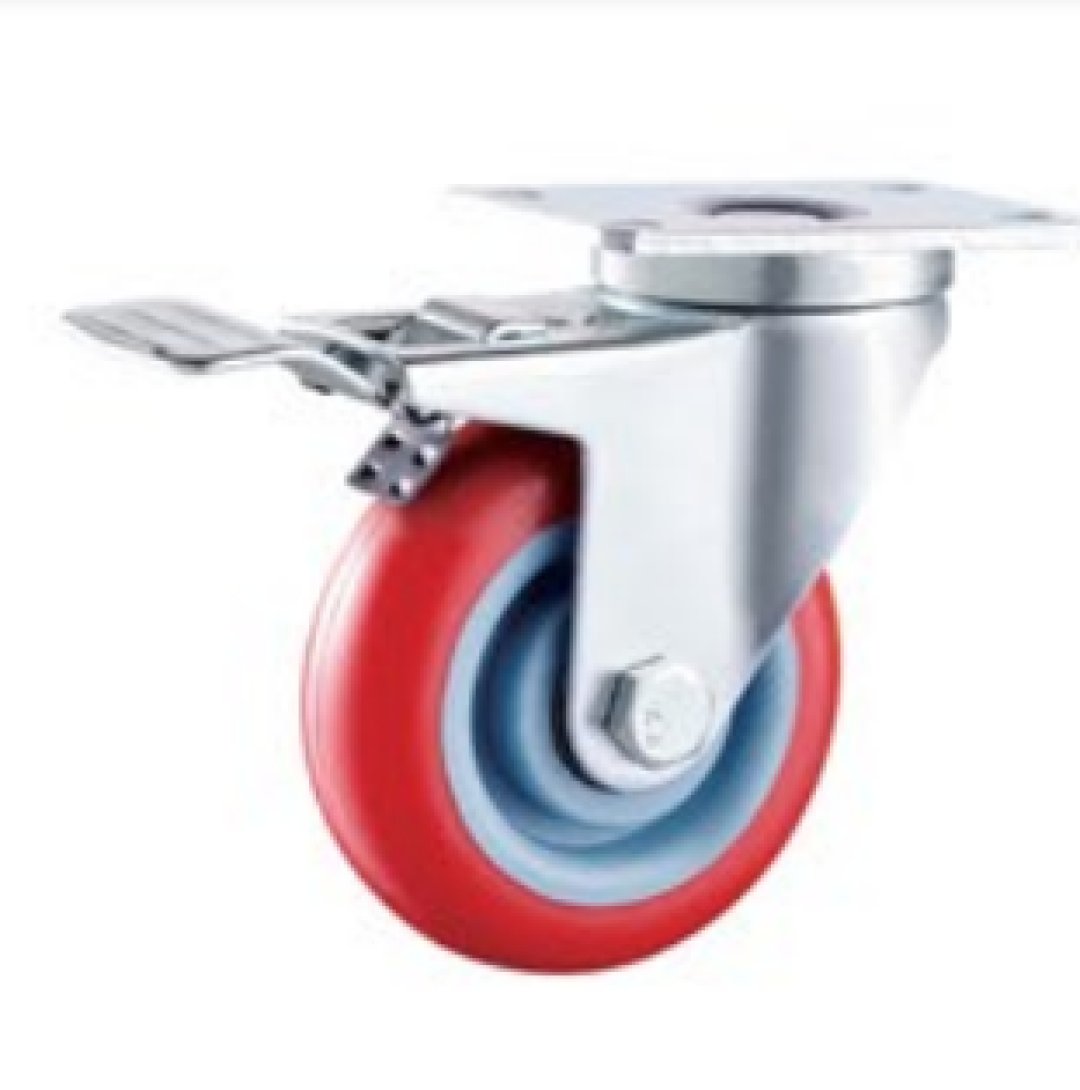 Double  Ball Bearing  PU/PVC  Caste r 