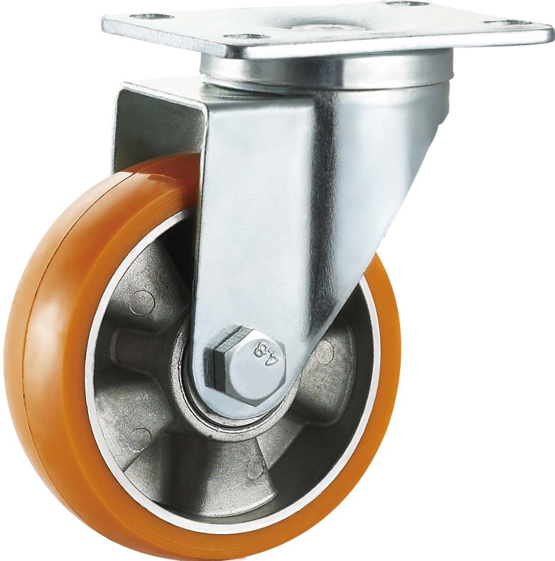 Double BallBearing PU Caster,Alumium Core