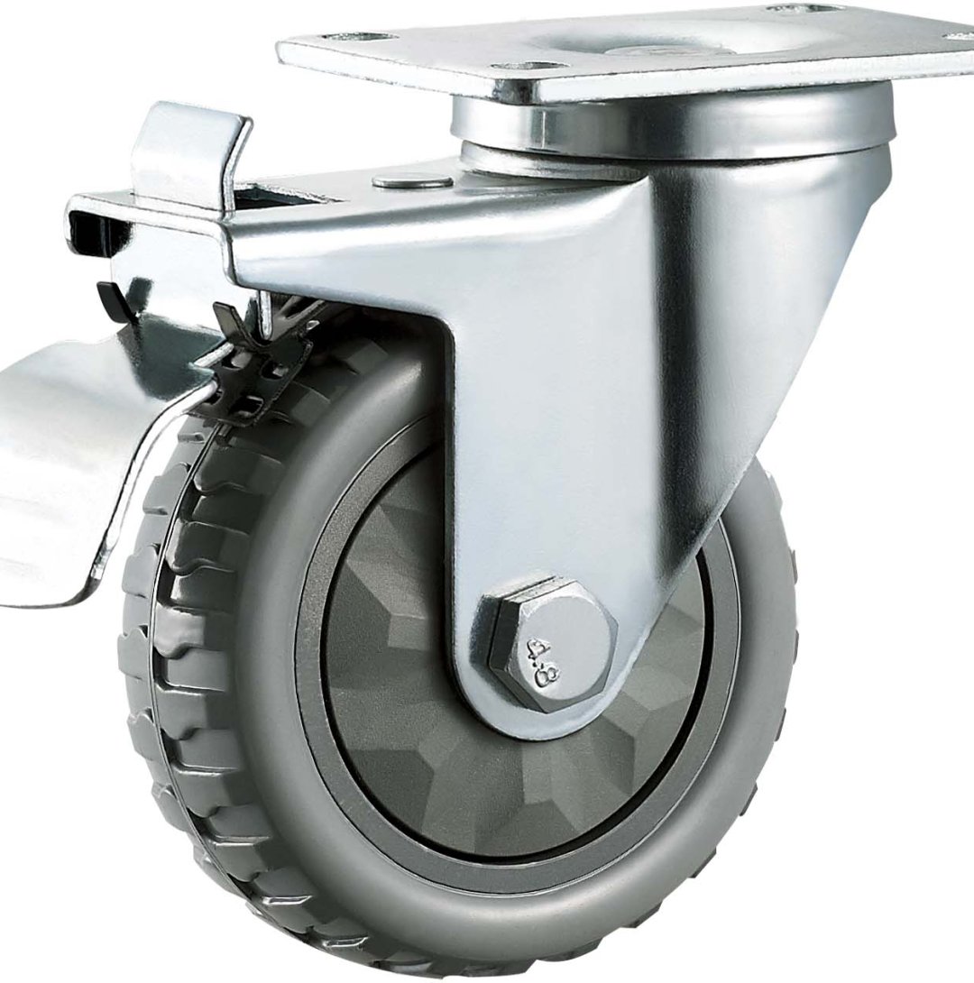 Single  Ball  Bearing  Flame  PU  Caste r