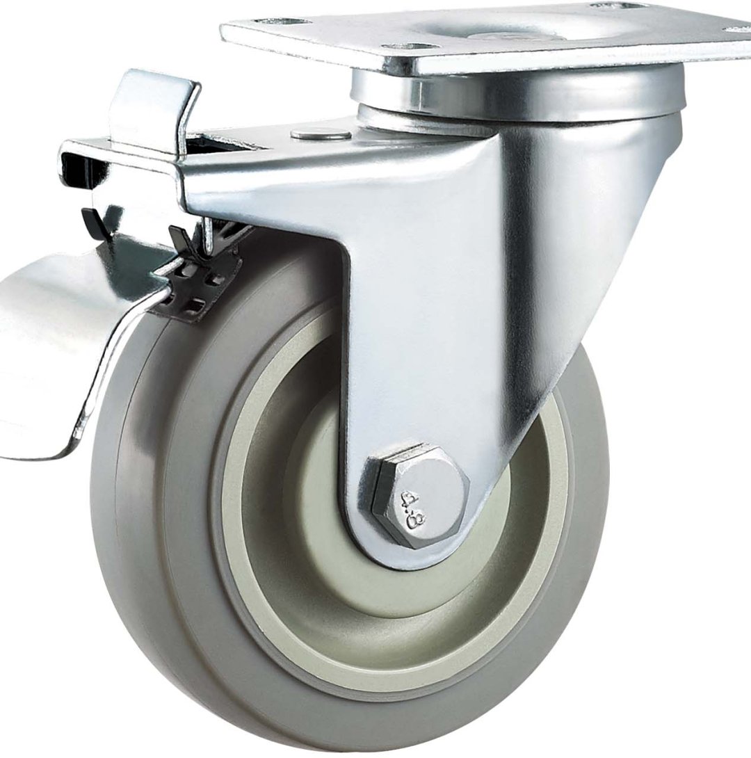 Single  Ball  Bearing  Flame  PU  Caste r