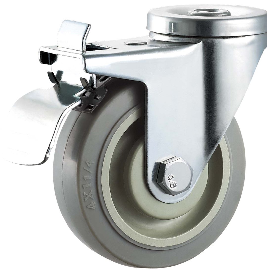 Single  Ball  Bearing  Flame  PU  Caste r