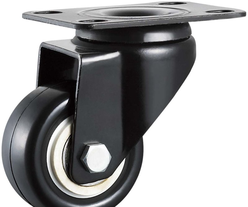 Ruote girevoli con doppio cuscinetto a sfere in PU/TPR