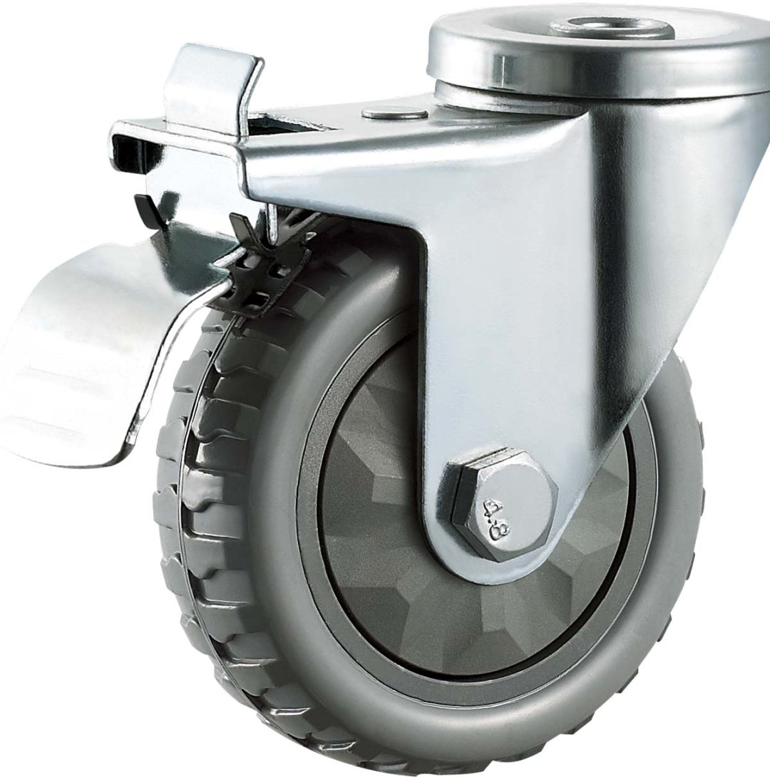 Single  Ball  Bearing  Flame  PU  Caster