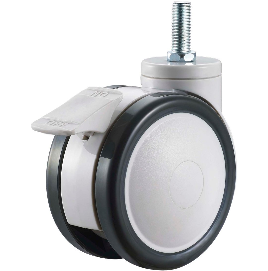 Deling Plastic PU Twin Wheels Medical Caster