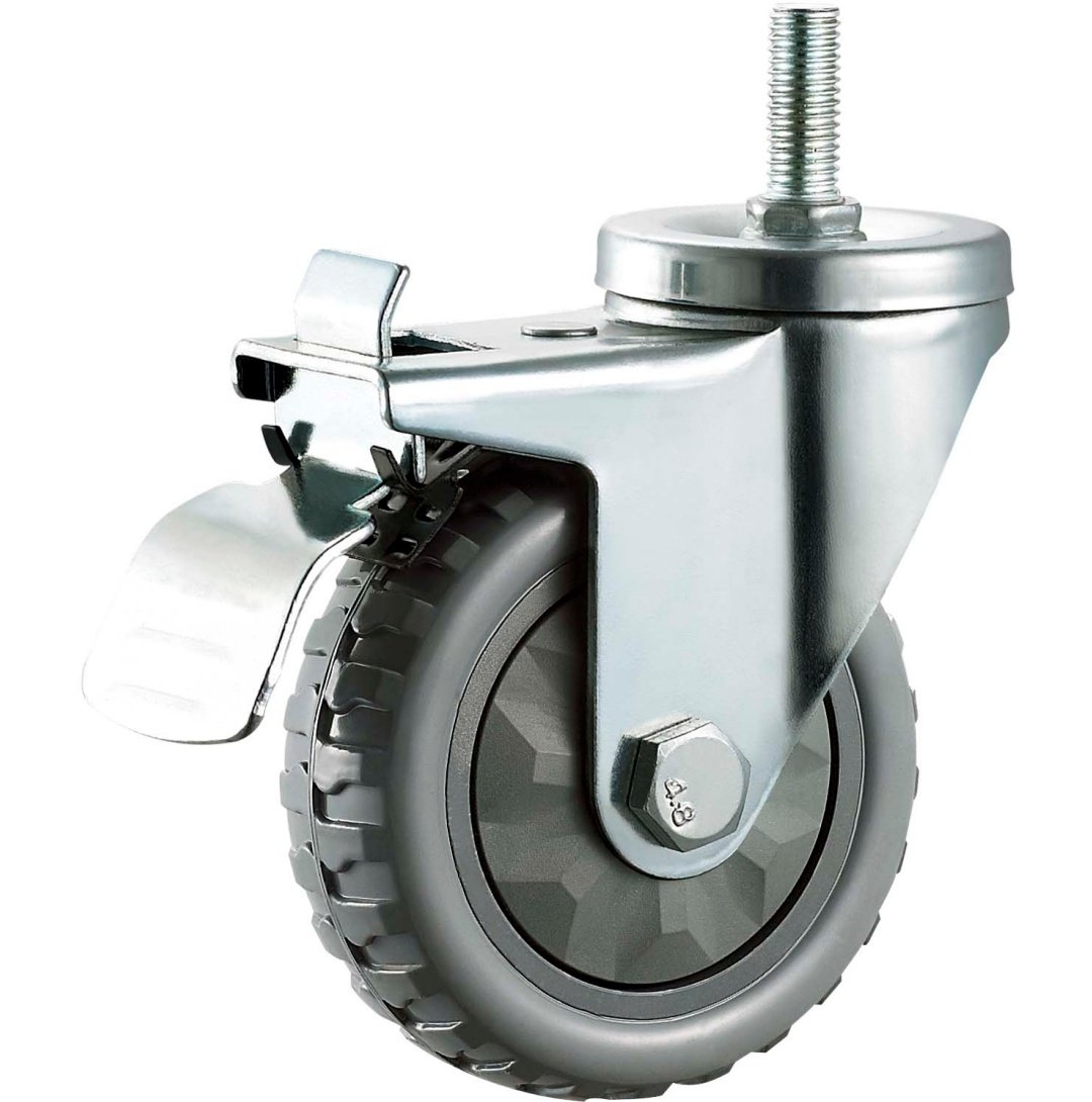 Single  Ball  Bearing  Flame  PU  Caster