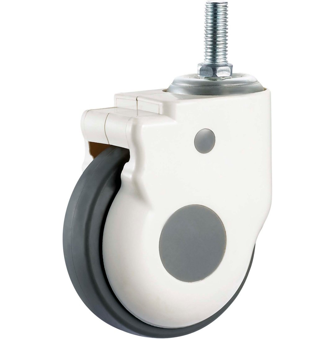 Single Ball Bearing Plastic Medical TPR Caster