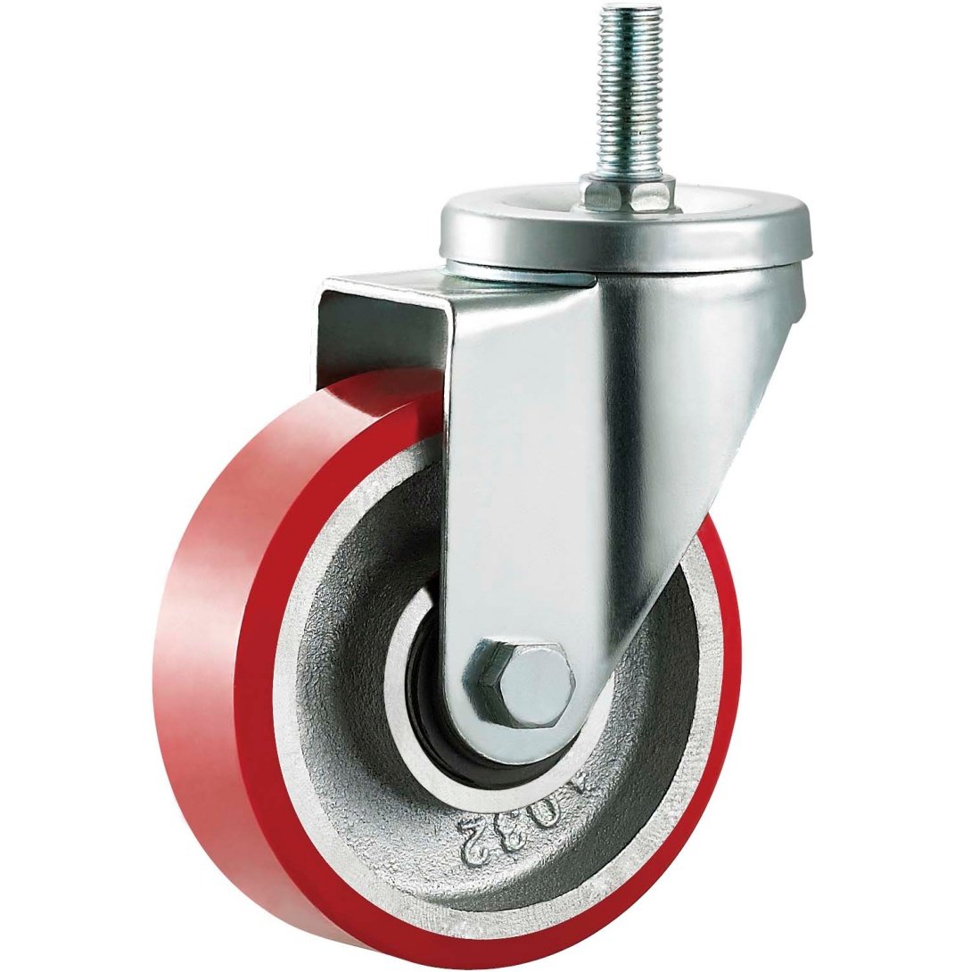 Double  BallBearing  Cast  Iron  PU  Caste r