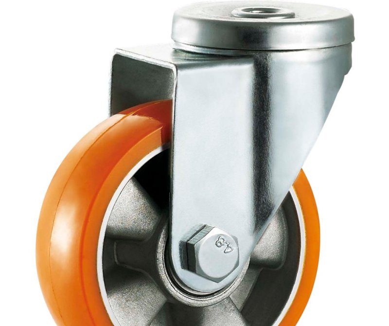 Double BallBearing PU Caster,Alumium Core